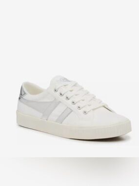 Gola-Tennis Mark Cox Sneaker Original Box Cloth Material - Color: White & Silver